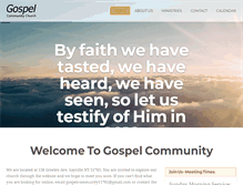 Tablet Screenshot of gospelcommunitychurch.org